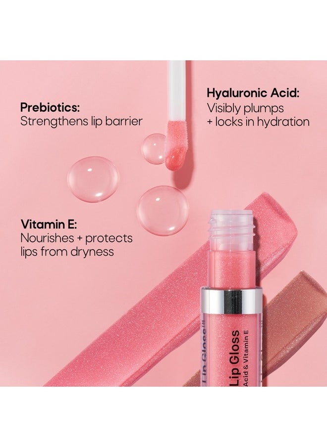 Almay Hydrating Lip Gloss Soft Natural Colors Prebiotic Complex Hyaluronic Fillingsphere Technology 200 Rose Glow 0.1 Fl Oz.  - Image 5