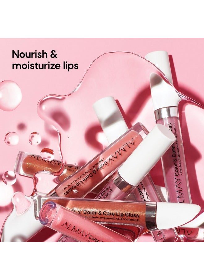 Almay Hydrating Lip Gloss Soft Natural Colors Prebiotic Complex Hyaluronic Fillingsphere Technology 200 Rose Glow 0.1 Fl Oz.  - Image 4