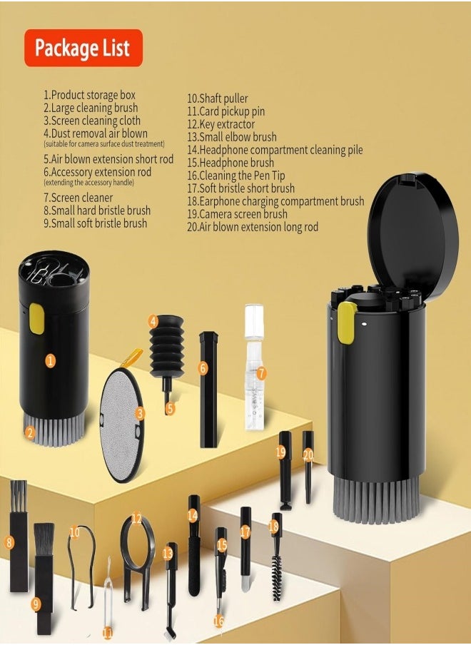 nubite 20-in-1 Electronic Cleaner Kit, Keyboard Cleaner kit, Portable Multifunctional Cleaning Tool for PC Monitor/Earbud/Cell Phone/Laptop/Computer/Bluetooth Earphones/TV Camera Lenses  - Image 2