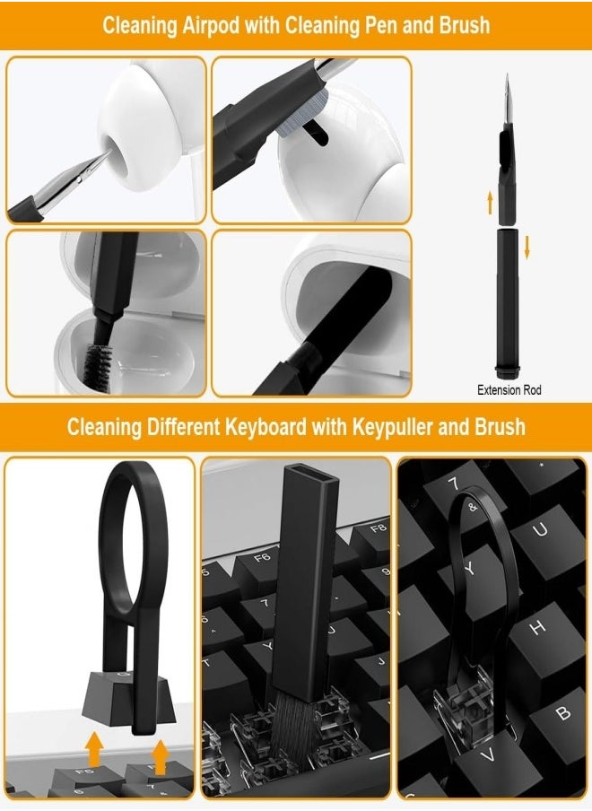 nubite 20-in-1 Electronic Cleaner Kit, Keyboard Cleaner kit, Portable Multifunctional Cleaning Tool for PC Monitor/Earbud/Cell Phone/Laptop/Computer/Bluetooth Earphones/TV Camera Lenses  - Image 5