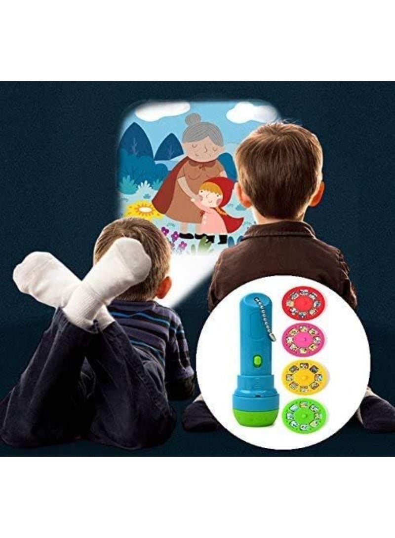 MiDeer Kids Story Book Torch – Projector Flashlight Toy with 4 Story Discs | Includes Little Red Riding Hood, Ugly Duckling, The Cat & the Fox, and Three Little Pigs | Educational Bedtime Toy with Batteries  - Image 3