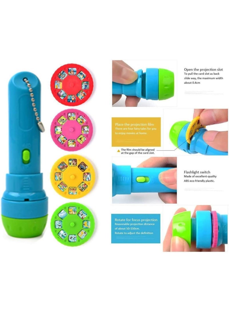 MiDeer Kids Story Book Torch – Projector Flashlight Toy with 4 Story Discs | Includes Little Red Riding Hood, Ugly Duckling, The Cat & the Fox, and Three Little Pigs | Educational Bedtime Toy with Batteries  - Image 5