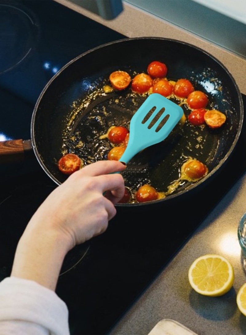 ISHWAZ Silicone Kitchen And Bakeware Utensil Set Of 5Pcs For Cooking, Baking, BBQ, Mixing And Serving, Set Has Scraper Turner, Whisk, Small And Big Spatula, Oil And Baking Brush, Nonstick Utensil Set - Image 3