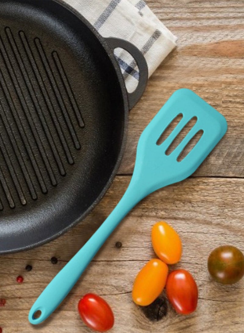 ISHWAZ Silicone Kitchen And Bakeware Utensil Set Of 5Pcs For Cooking, Baking, BBQ, Mixing And Serving, Set Has Scraper Turner, Whisk, Small And Big Spatula, Oil And Baking Brush, Nonstick Utensil Set - Image 5