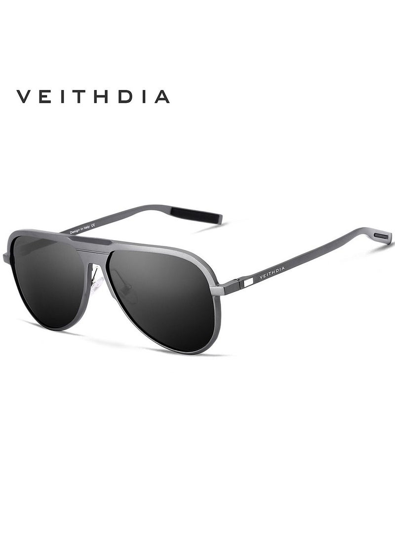 Veithdia Men's Polarized Aluminum Magnesium Full Frame UV400 Sunglasses - Image 1