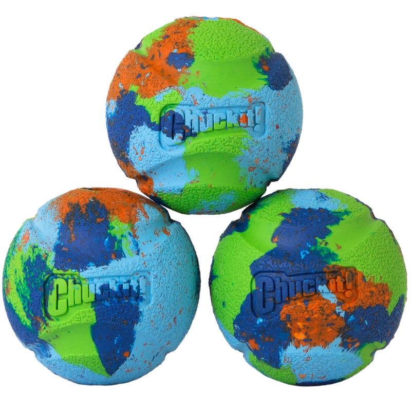 Chuckit! Limited Edition EcoFetch Ball Dog Toy, Medium (2.5 Inch Diameter) Pack of 3, for Breeds 20-60 lbs - Image 1