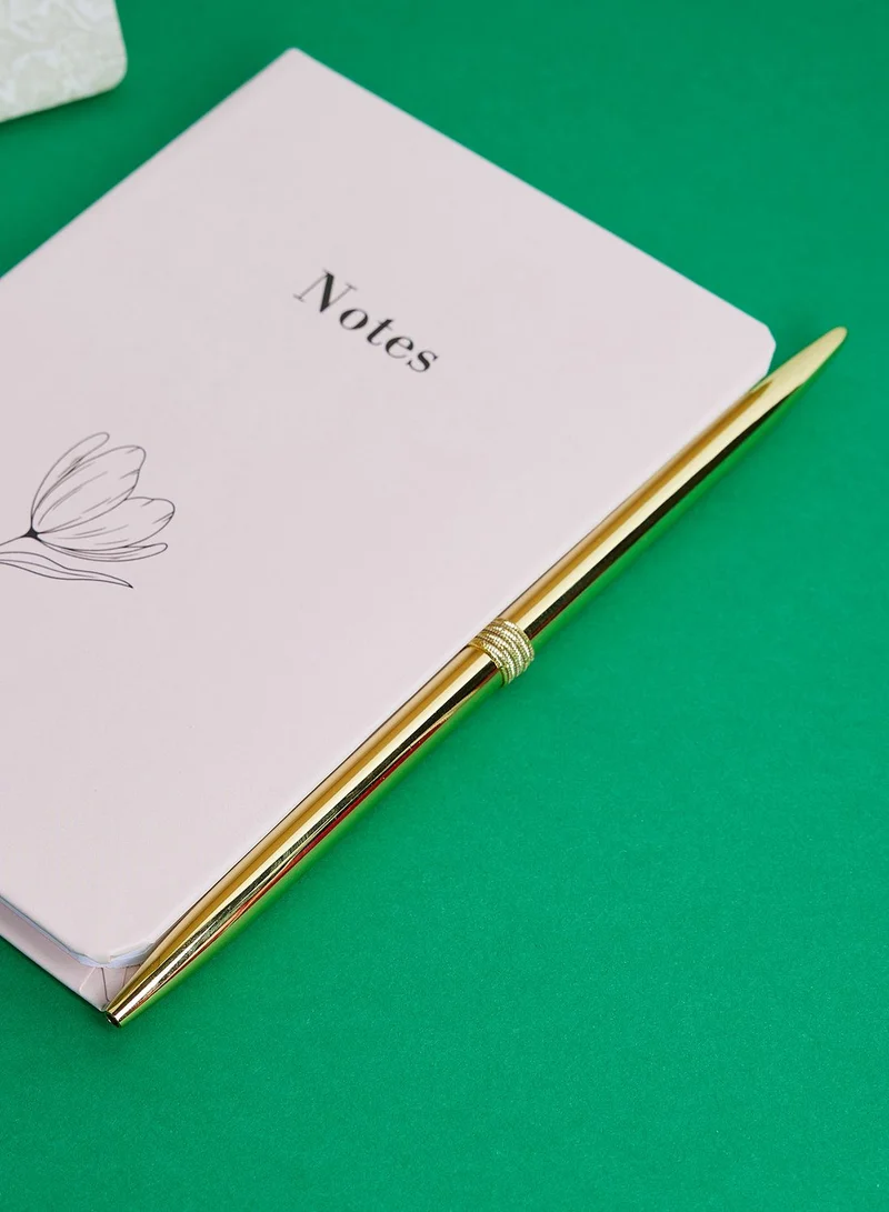 Back to school kit A6 Hardcover Notebook With Metallic Pen