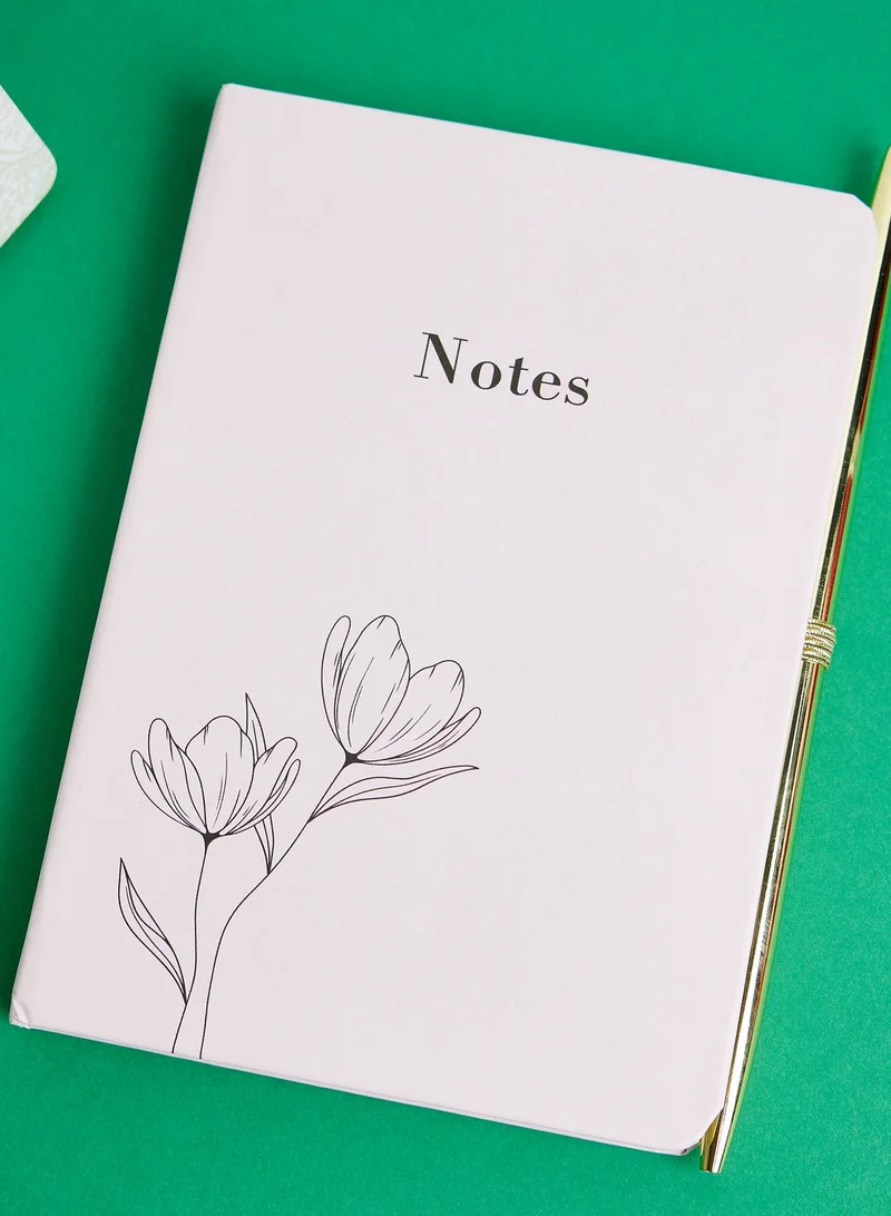 Back to school kit A6 Hardcover Notebook With Metallic Pen