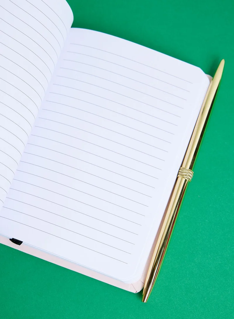 Back to school kit A6 Hardcover Notebook With Metallic Pen