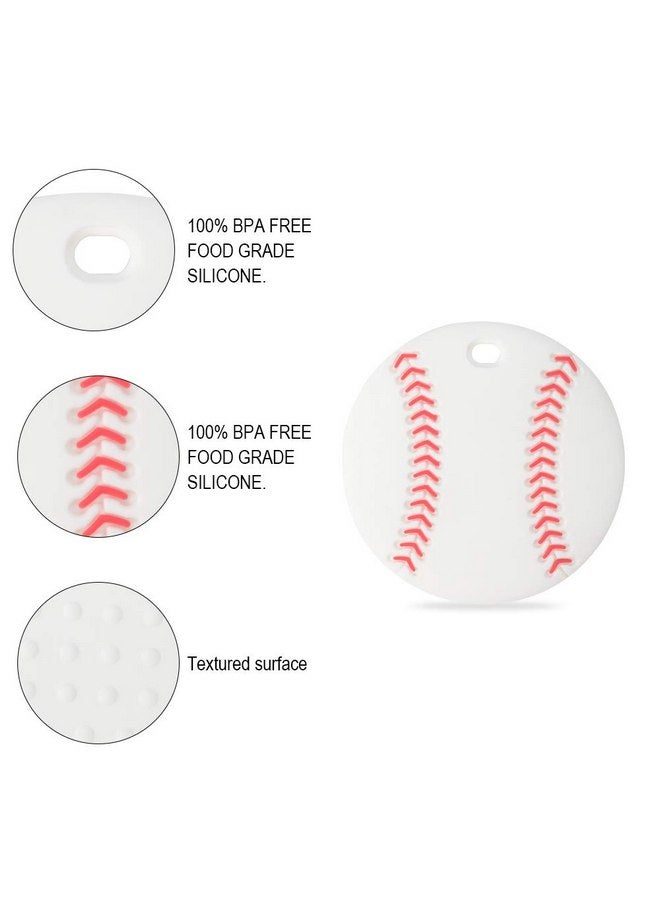 AmazingM Sports Ball Series Baby Teething Toys,Food Grade Silicone Chew Teether for 3 Months+ Infant Boy and Girl,Toddler Sensory Chewing Teether,BPA Free (Baseball) - Image 2