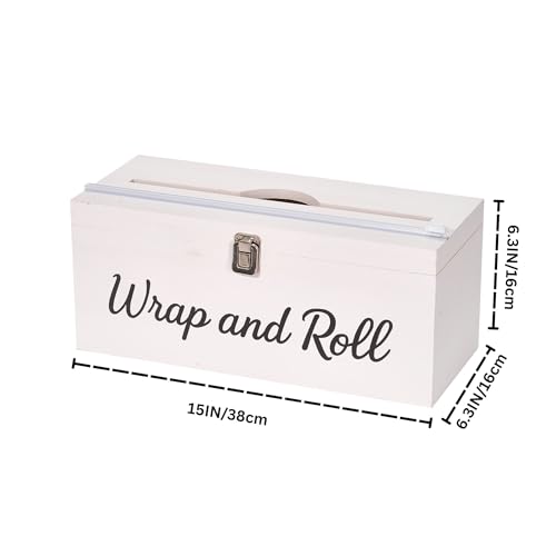 GoFika Plastic Wrap Dispenser with Cutter– Fits 12" 3000ft Costco Wrap, Foil, Cling, Wax Paper for Kitchen, Restaurant - Image 2