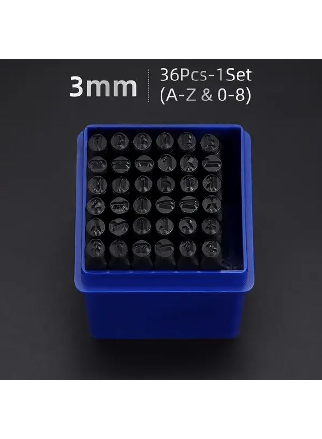 36Pcs 3mm Steel Letter And Number Punch Set For Metal Wood Leather DIY Crafts - Image 3