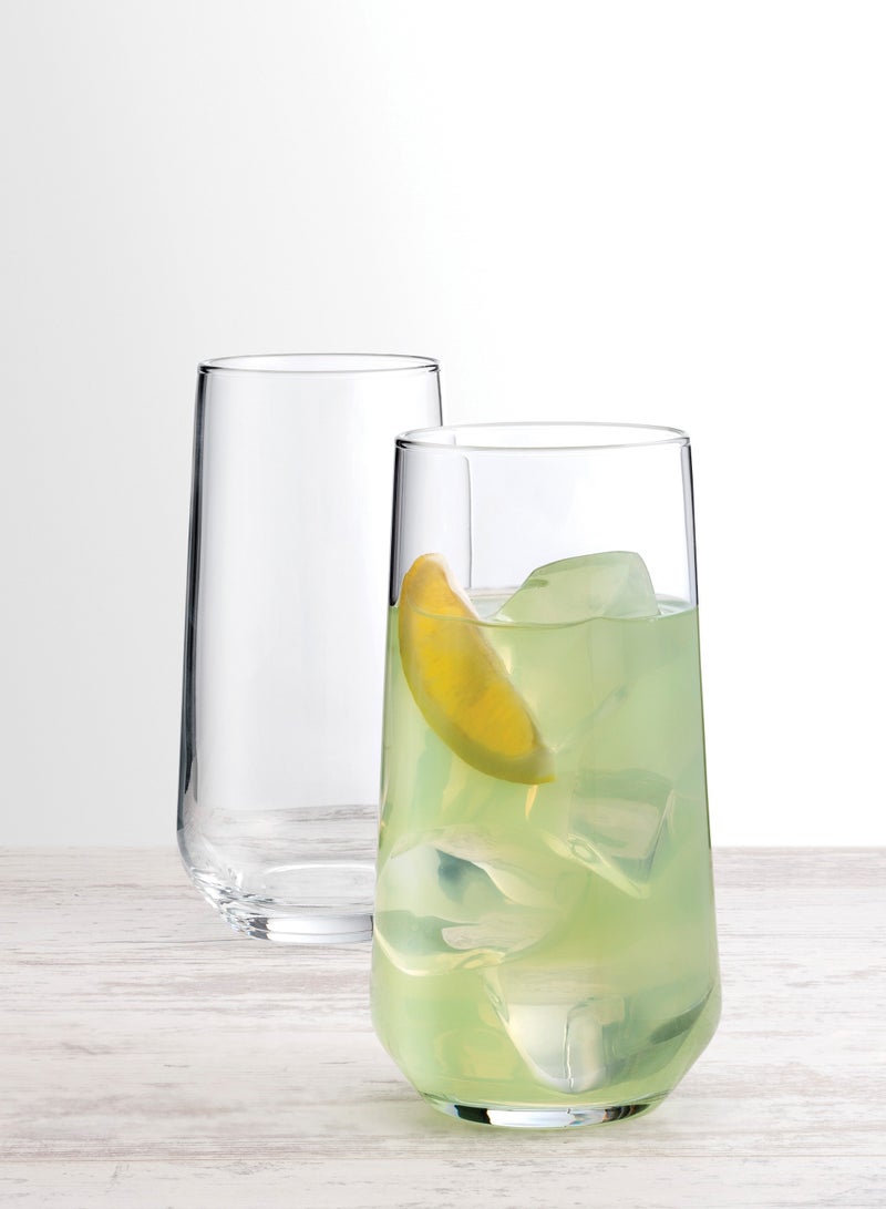Pasabahce 6-Piece Allegra Long Drink Tumbler Set 470 ml Clear - Image 3