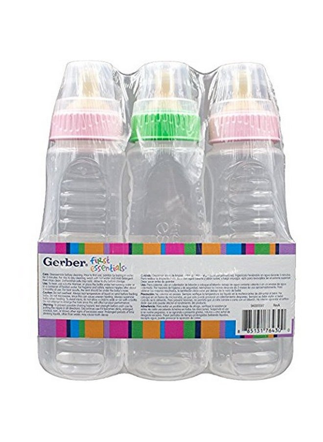 Gerber - First Essential Clear View Plastic Nurser With Latex Nipple Bpa Free Colors May Vary 3 Pack - Image 1