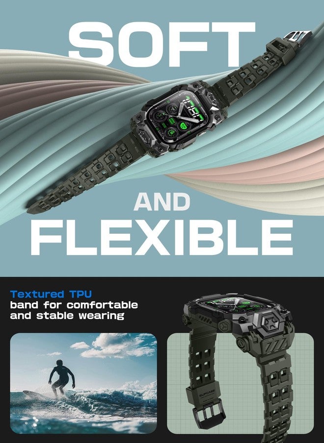 SUPCASE for Apple Watch 10 46mm Case with Band (Unicorn Beetle Ore), [Anti-Scratch] [Military-Grade Protection] Rugged Sport Men Bumper Case Cover with Adjustable Strap Band (Guldan) - Image 4