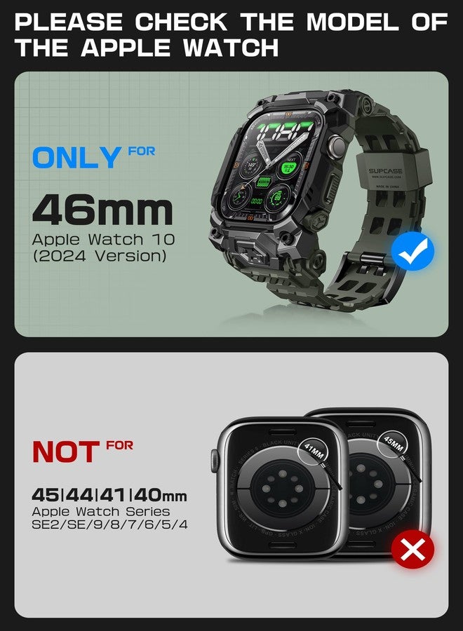 SUPCASE for Apple Watch 10 46mm Case with Band (Unicorn Beetle Ore), [Anti-Scratch] [Military-Grade Protection] Rugged Sport Men Bumper Case Cover with Adjustable Strap Band (Guldan) - Image 2