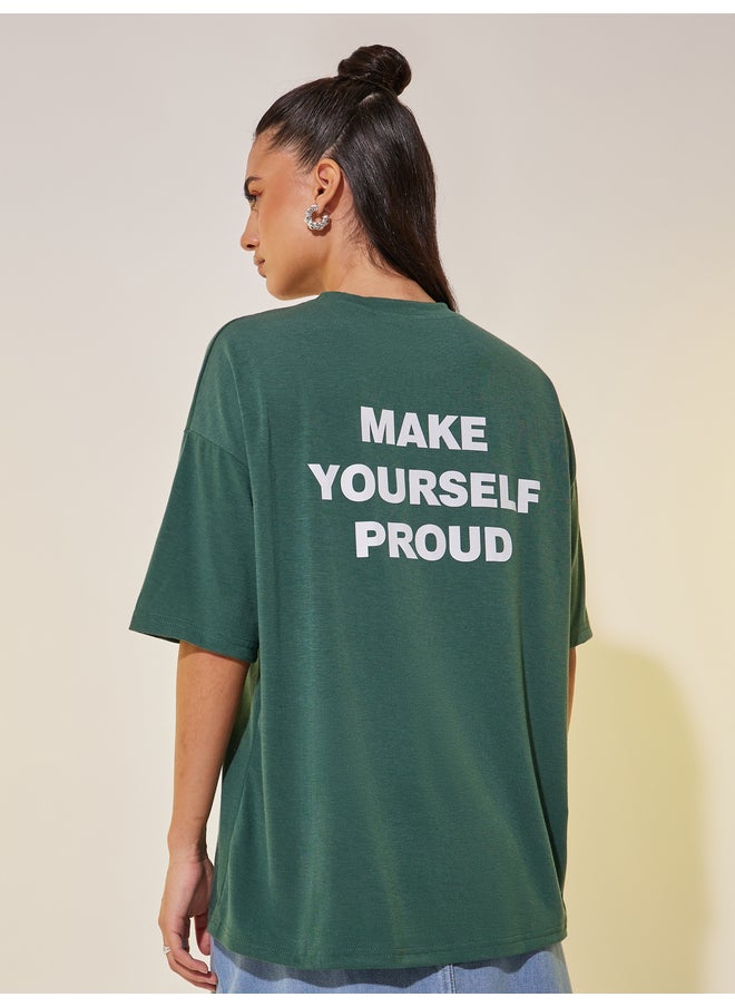 Take Two Take Two Slogan Print Round Neck T-Shirt  - Image 5