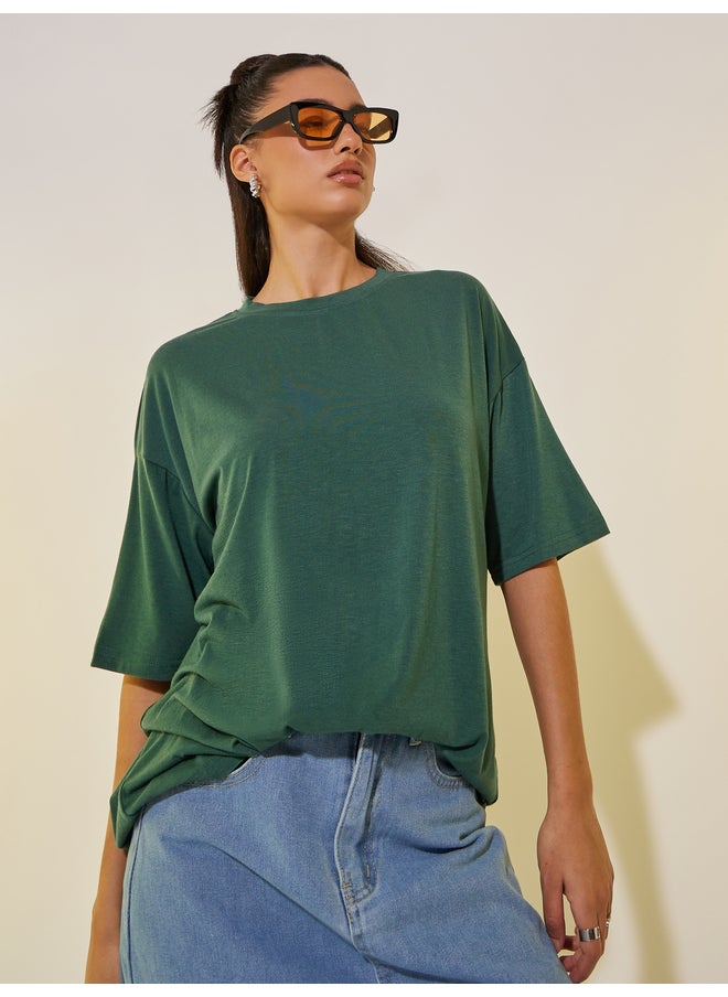 Take Two Take Two Slogan Print Round Neck T-Shirt  - Image 3