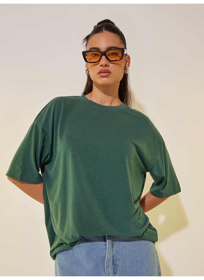 Take Two Take Two Slogan Print Round Neck T-Shirt  - Image 4