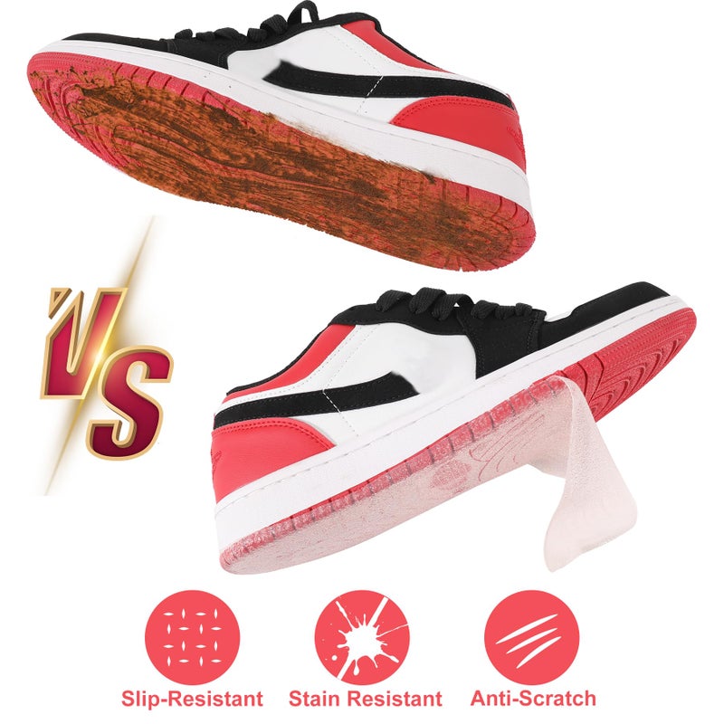 Satisfounder Shoe Sole Protector for Sneakers, 4 Pcs 13.8 * 5.9 Inch Clear Shoe Bottom Protector for Air Force 1, Red Bottom Heels, Dress Shoes, etc.(4 Pcs) - Image 2