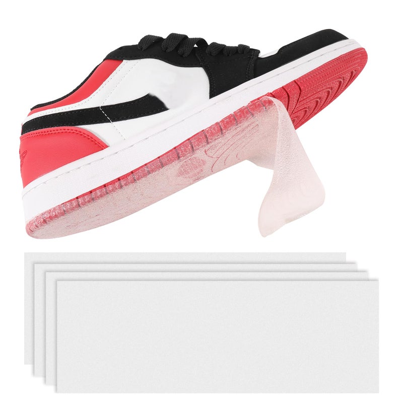 Satisfounder Shoe Sole Protector for Sneakers, 4 Pcs 13.8 * 5.9 Inch Clear Shoe Bottom Protector for Air Force 1, Red Bottom Heels, Dress Shoes, etc.(4 Pcs) - Image 1