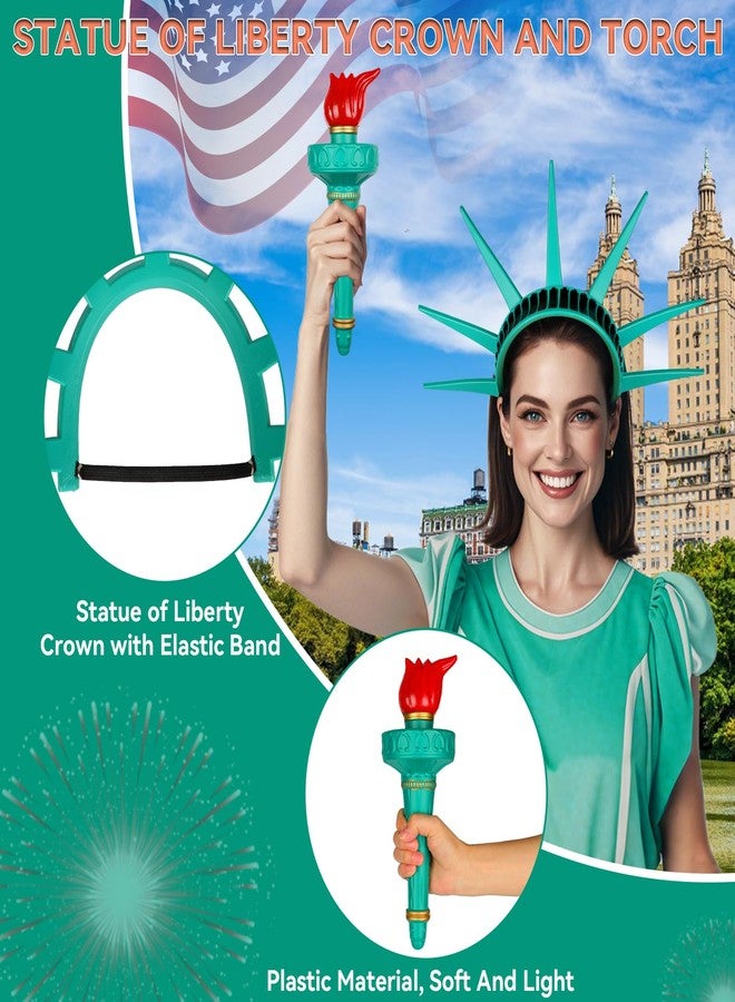 تاج وشعلة تمثال الحرية، إكسسوارات زي تمثال الحرية للكبار في احتفالات يوم الاستقلال - Image 3