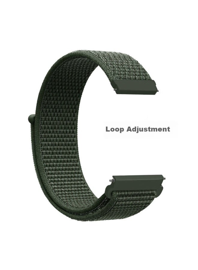 Kmaxai Braided Watch Band For Huawei Watch Gt5/4/3/2 Pro Ecg/porsche/runner Nylon Sport 46mm Watch Band Buds Dopamine Wristband Army Green - Image 2