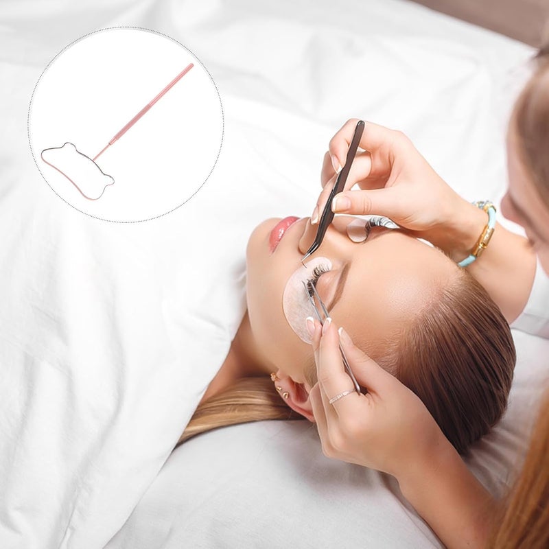 LABRIMP Eyelash Extension Lash Inspection Mirror Stainless Steel Portable Handheld Mirror for Lash Tools Anti-Fog Cat Shape Rose Gold for Beauty and Makeup - Image 3