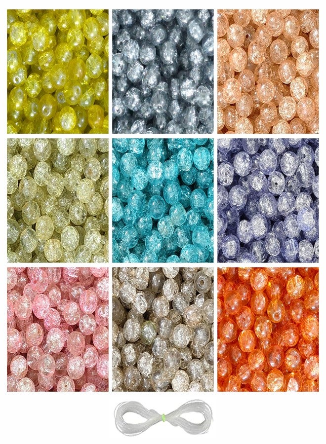 REGLET 250 Pcs Single Shade Sparkle Glass Beads for Bracelet Making Kit - Beads for Jewellery Making Kit - Bead Bracelet Making - Crystal Bead - Beads for Craft - 8mm - Image 1