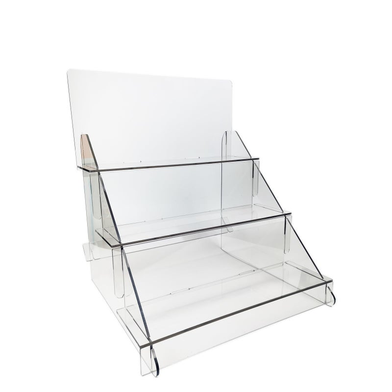 MgcSTEM 18.55''x16''x15'' Portable Product Display Stand -Transparent display table Repeatable Assembly/Disassembly Display Shelf for Craft Show Display,Retail Display,Farmers Markets,Candy Display,vendors - Image 1
