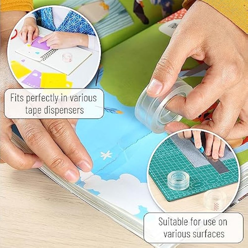 - Gift Wrapping Tape, 6 Pack, Gift Wrap Tape, Wrapping Tape, Clear Tape, Invisible Tape, Gift Tape, Wrapping Tape for Presents, Wrapping Paper Tape, Tape, Tape Clear, Tape Refills for Dispenser - Image 4