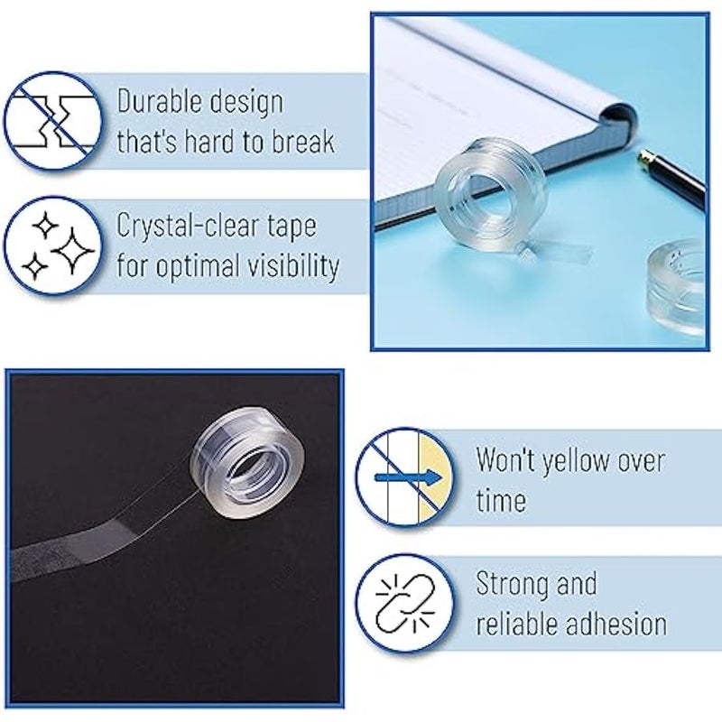 - Gift Wrapping Tape, 6 Pack, Gift Wrap Tape, Wrapping Tape, Clear Tape, Invisible Tape, Gift Tape, Wrapping Tape for Presents, Wrapping Paper Tape, Tape, Tape Clear, Tape Refills for Dispenser - Image 3