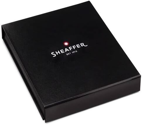 SHEAFFER Sheaffer 300 Chrome with Gold Trim Pen and Leather Pouch Gift Set Ballpoint  - Image 2