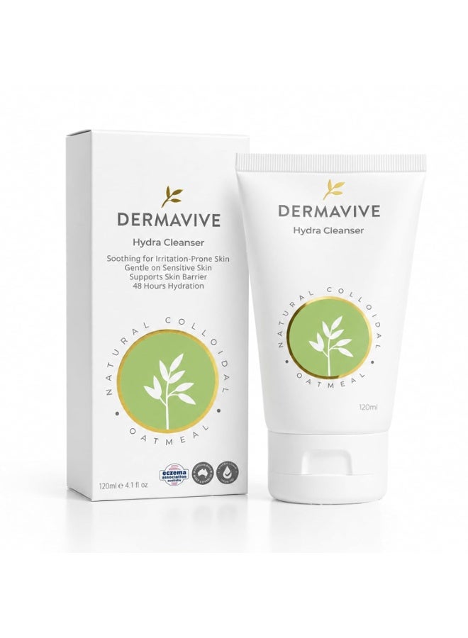 ديرما فايف ديرمافيف (Dermavive) منظف مرطب للوجه بخلاصة الشوفان الغروي، 120 مل | منظف خالٍ من الصابون ومتوازن الحموضة، يحتوي على الشوفان الغروي وفيتامين (E)، ومخصص للبشرة الحساسة أو الجافة أو سريعة التهيج. - Image 1