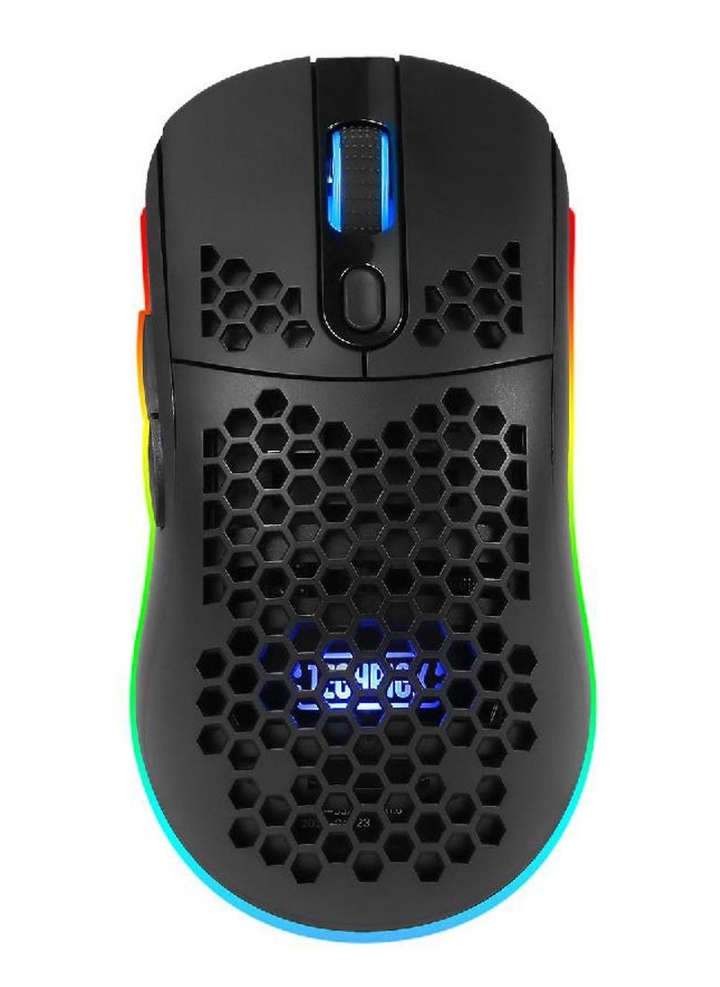 TECHPICK - Techpick M901 Honeycomb RGB Gaming Mouse Optical PixArt up to DPI 12000WiredBlack - Image 1