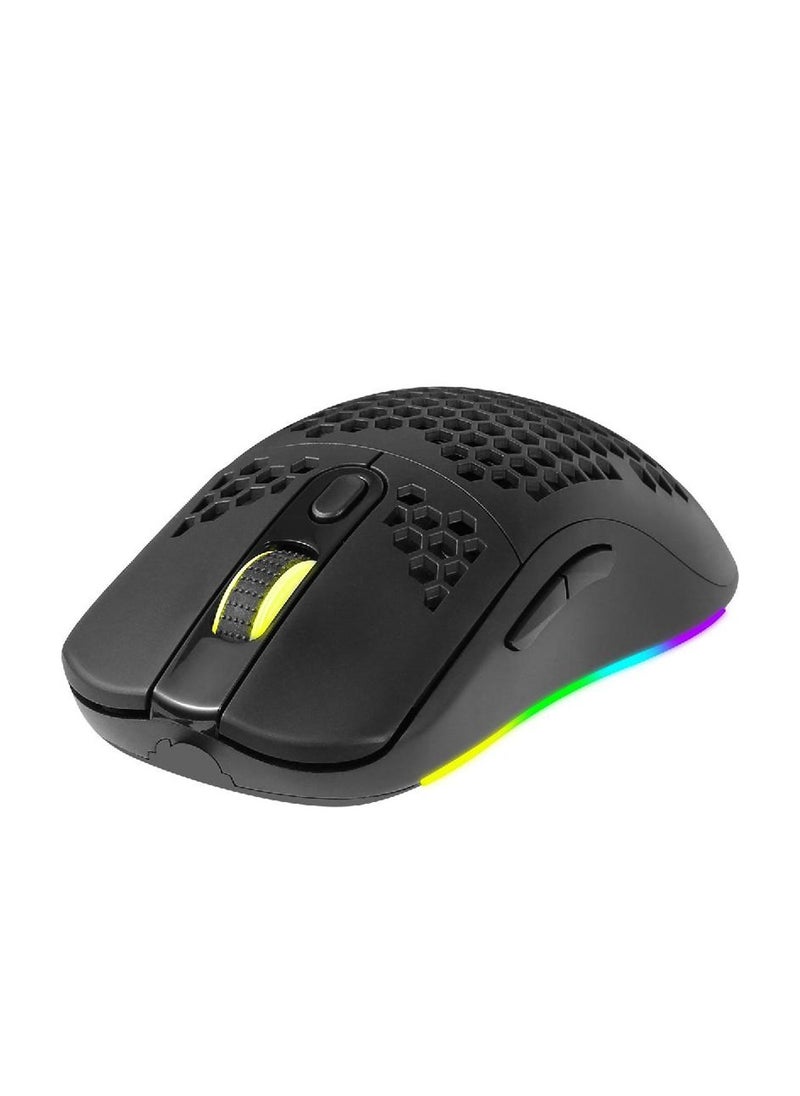 TECHPICK - Techpick M901 Honeycomb RGB Gaming Mouse Optical PixArt up to DPI 12000WiredBlack - Image 1
