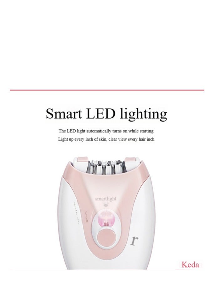 كيدا USB Rechargeable Epilator Shaver Callus Remover Clipper KD-216 Pink/White - Image 4