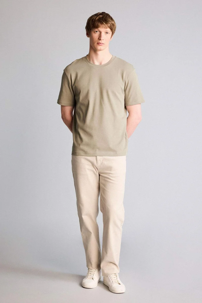 ديفاكتو Regular Fit Basic 100% Cotton T-Shirt