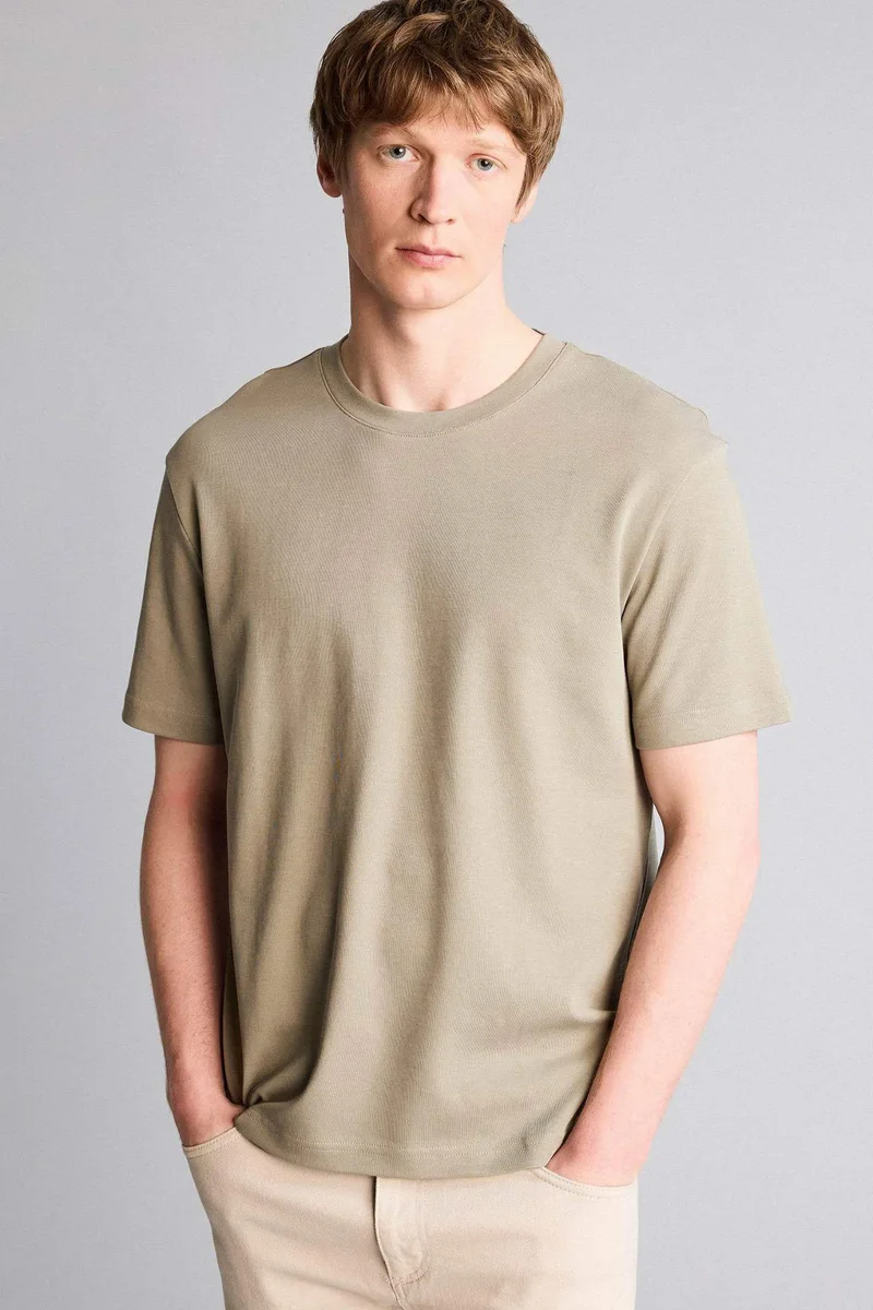 ديفاكتو Regular Fit Basic 100% Cotton T-Shirt