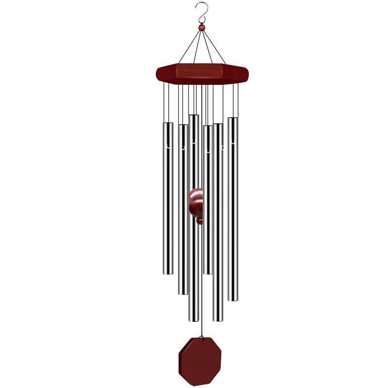 Generic udeeta mart Memorial Wind Chimes Outdoor Large Deep Tone Wind Chime Outdoor Sympathy WindChime Personalized with 6 Tuned Tubes Elegant Chime for Garden Patio Balcony and Home Decoration and Gift  - Image 1