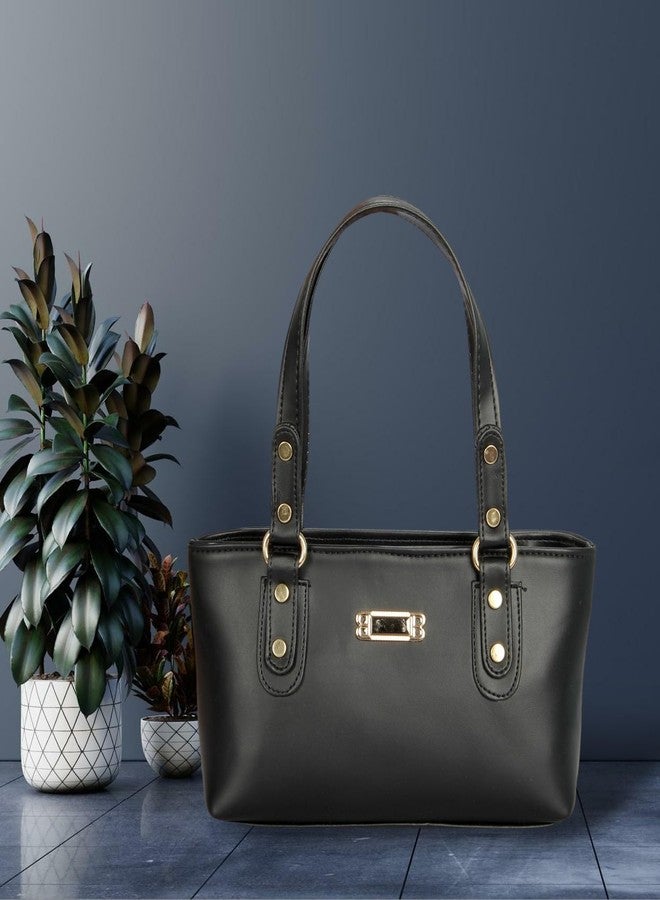 WORLD STAR PU Shoulder Bag for Womens | Black - Image 4