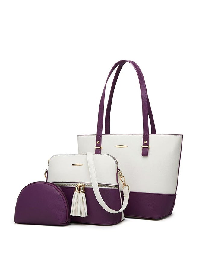 general New Fashion 3-Piece Set Large Capacity Tote and Crossbody Convertible Organizer Bag for Women