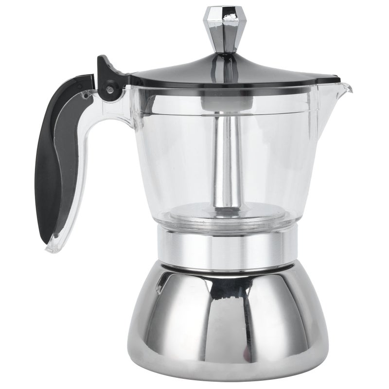 4 Cup Stainless Steel Coffee Maker Stovetop Moka Pot Coffee Maker Kitchen Supplies - Image 5