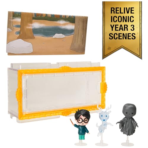 Wizarding World Harry Potter Micro Magical Moments Year 3 Figure Set with Harry Stag Patronus Dementor Display Case Kids Toys for Ages 6 and up - Image 5