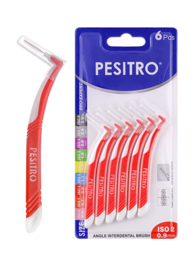 PESITRO ANGLE Interdental Brush Size 2 (0.9 mm) | Gentle Precision Cleaning for Braces, Implants & Gum Care - Image 1