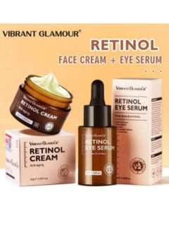 Vibrant Glamour VIBRANT GLAMOUR 30g Retinol Face Cream+Retinol Eye Serum  Anti-aging Anti-oxidant Reduce Fine Lines Firming Whitening 