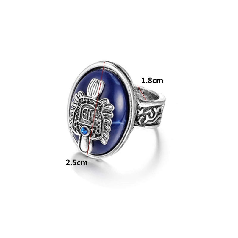PPX Daywalking Katherine Necklace Pendant Charm Necklace-Royal Blue and Vampire Daylight Walking Signet Damon's Ring for Fans, with Transparent Box - Image 2