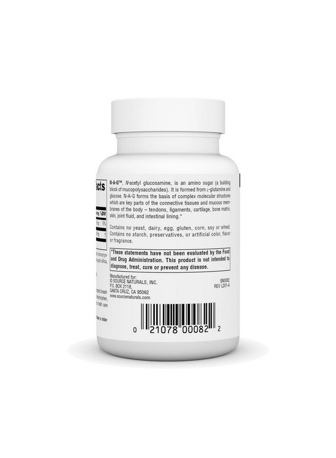 Source Naturals N-A-G 250 mg N-Acetyl Glucosamine for Joint Support and Intestinal Lining - 120 Tablets - Image 3