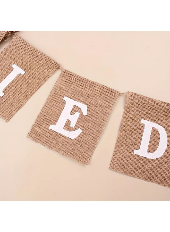 Just Married Burlap Banner Wedding Decor Love Bunting 6m 19 6ft - Image 5