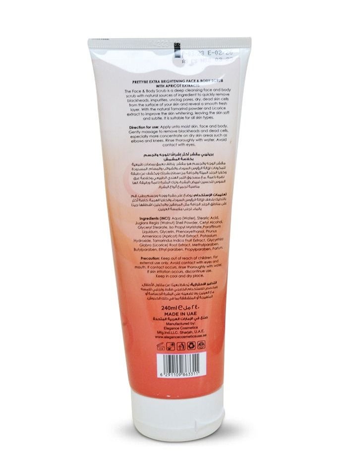 Pretty Be - Apricot Exfoliating Face & Body Scrub for All Skin Types 240ml - Image 1